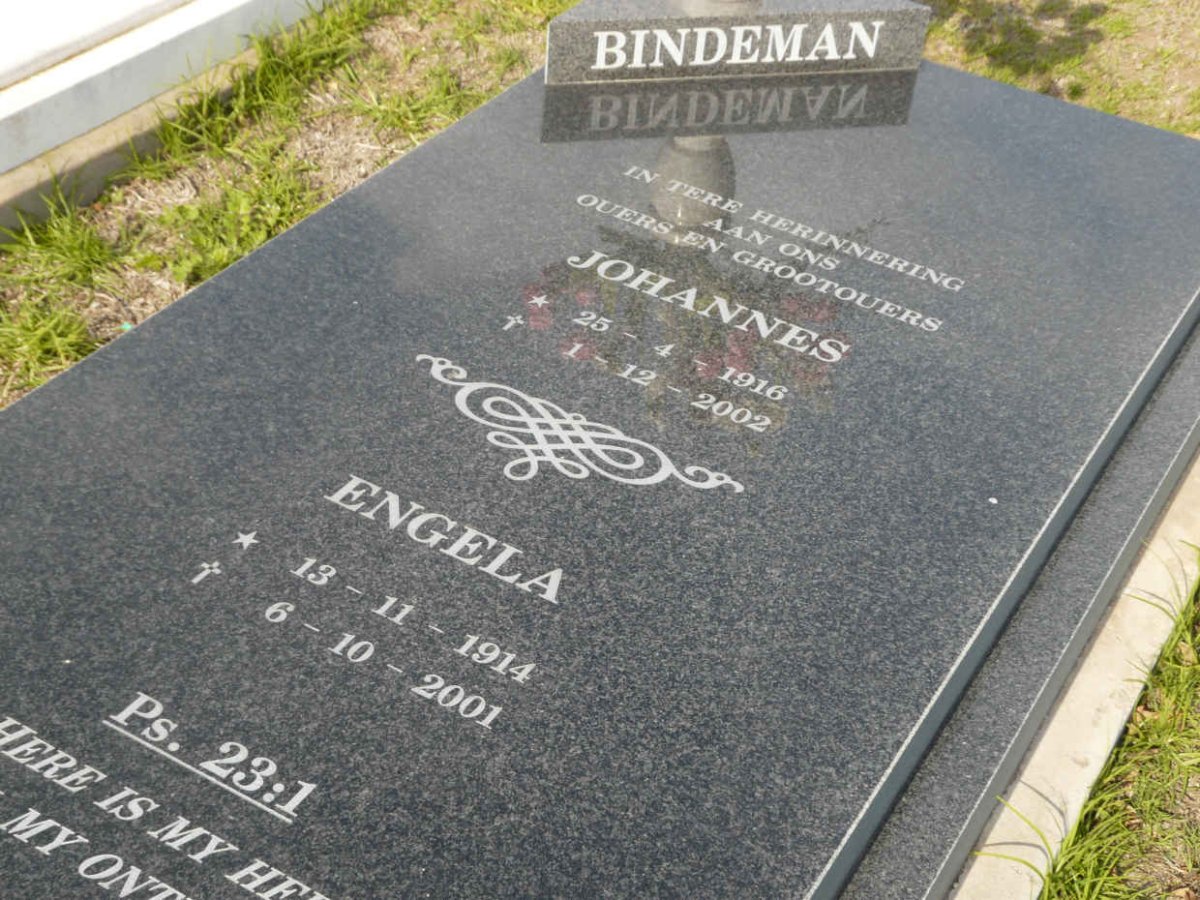 BINDEMAN Johannes 1916-2002 &amp; Engela 1914-2001