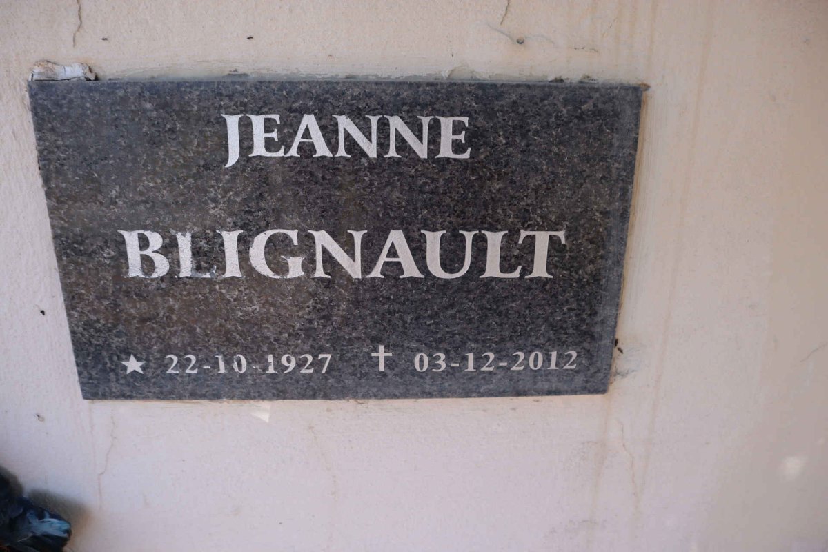 BLIGNAULT Jeanne 1927-2012