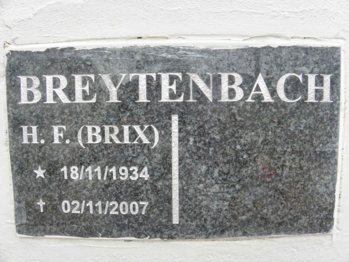 BREYTENBACH H.F. 1934-2007