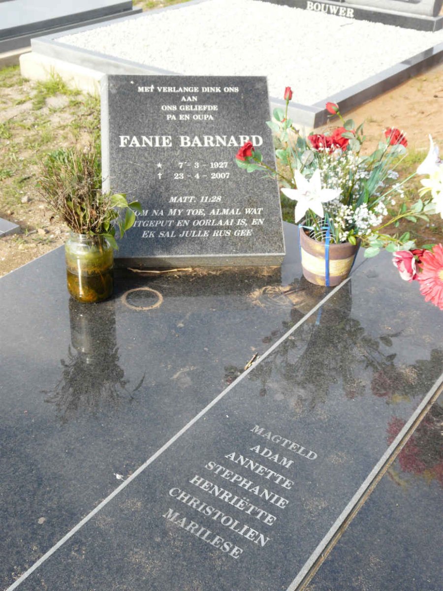BARNARD Fanie 1927-2007