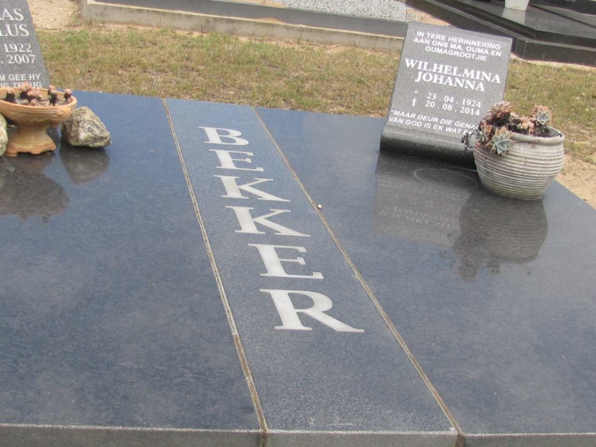 BEKKER Wilhelmina Johanna 1924-2014