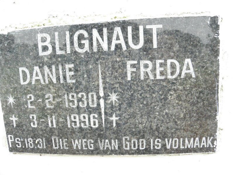 BLIGNAUT Danie 1930-1996 &amp; Freda