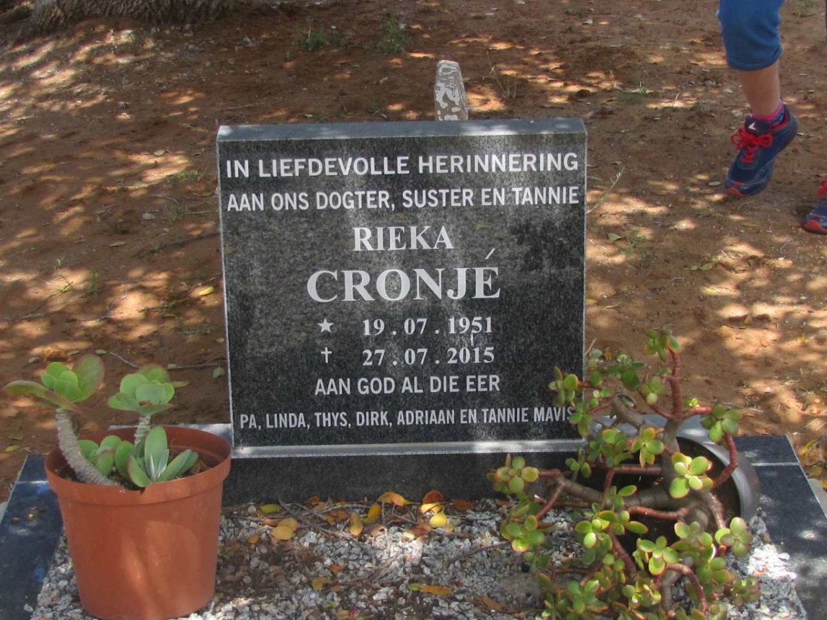 CRONJE Rieka 1951-2015