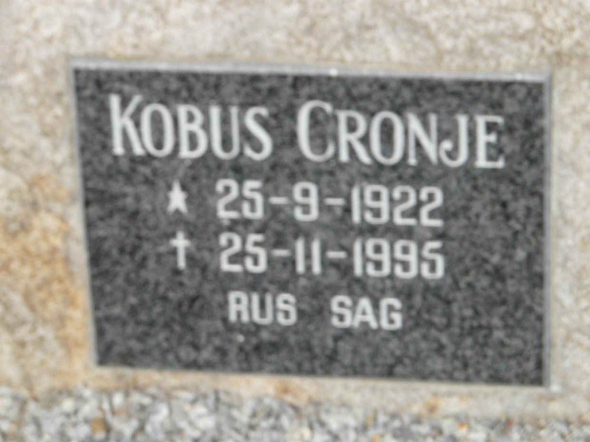 CRONJE Kobus 1922-1995