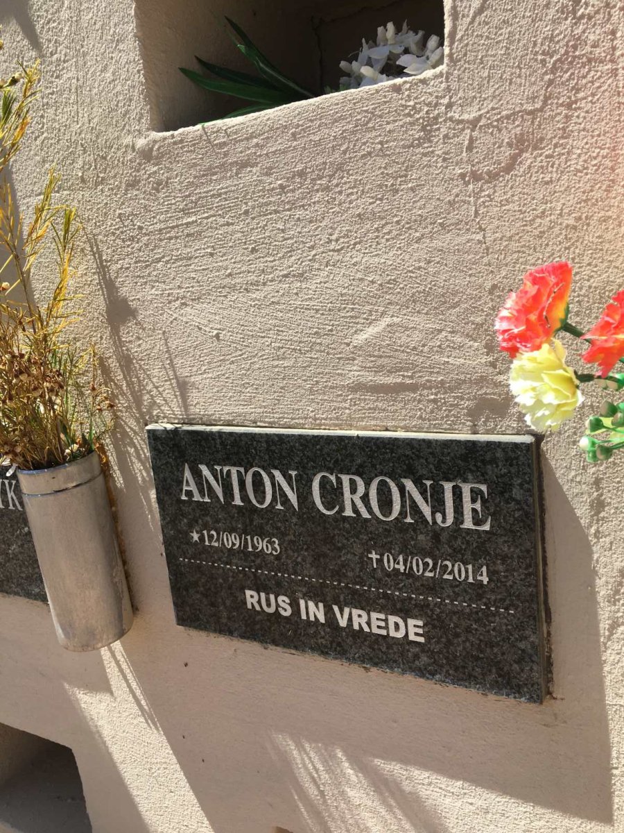 CRONJE Anton 1963-2014