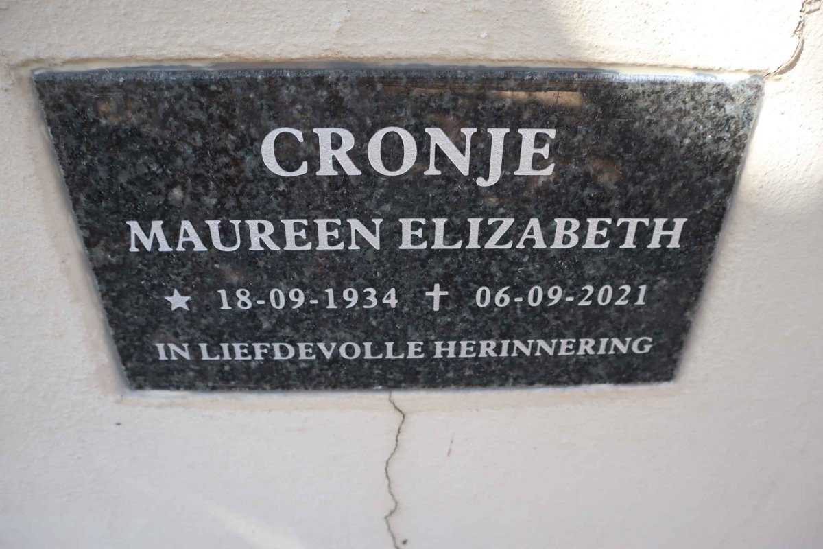 CRONJE Maureen Elizabeth 1934-2021