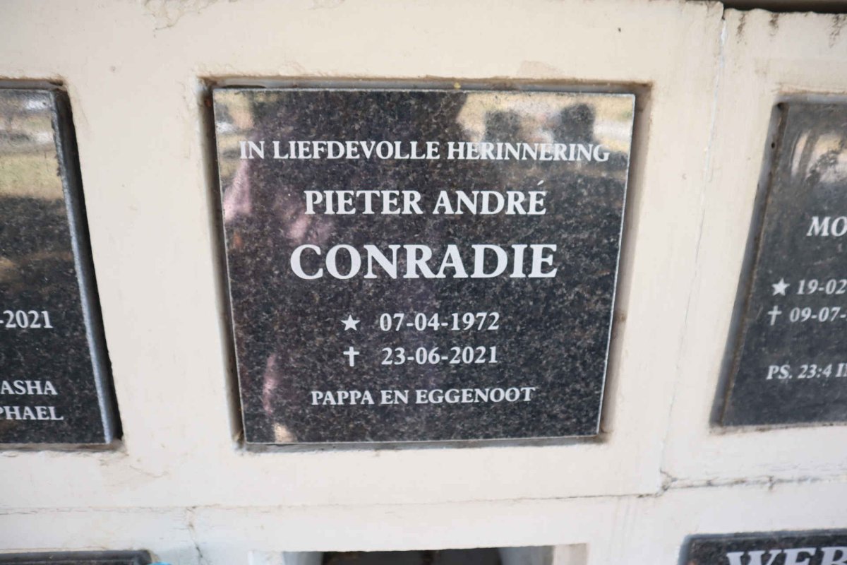 CONRADIE Pieter Andre 1972-2021