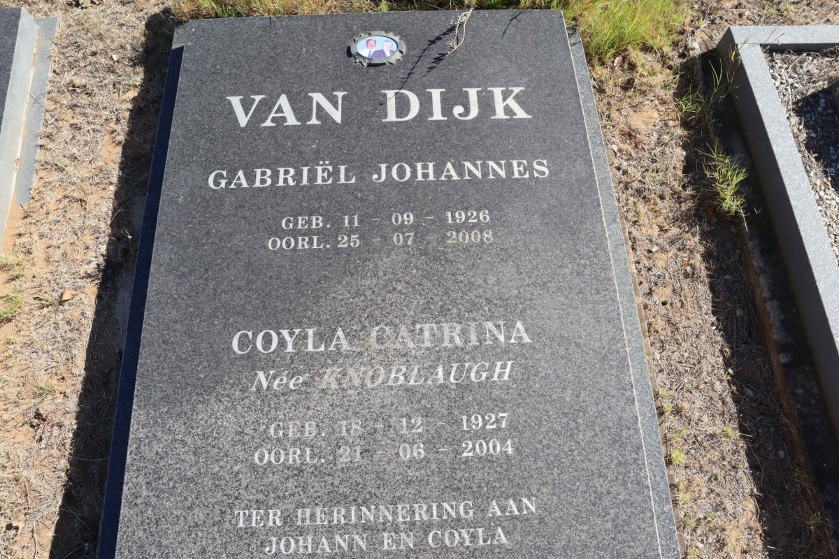 DIJK Gabriel Johannes, van 1926-2008 & Coyla Catrina KNOBLAUCH 1927-2004