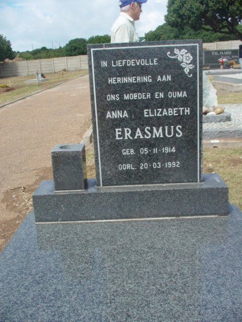 ERASMUS Anna Elizabeth 1914-1992
