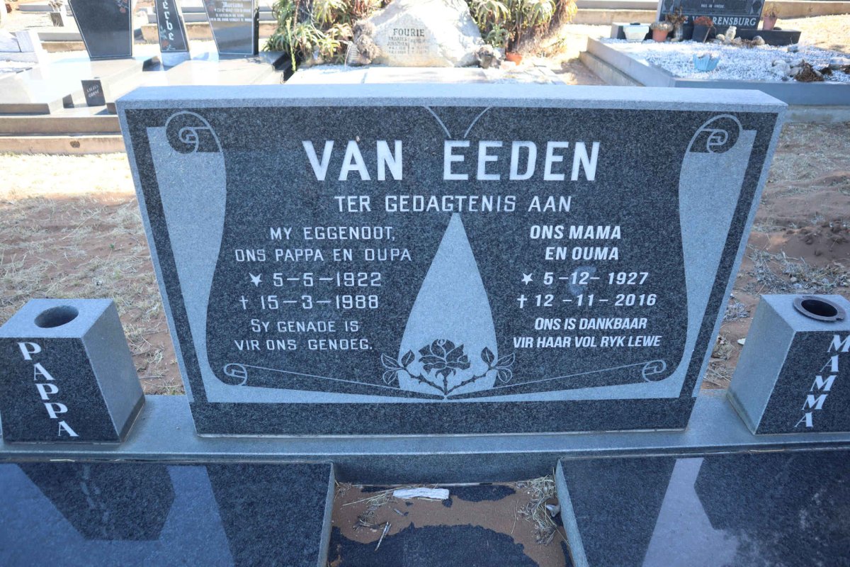 EEDEN Deon, van 1922-1988 & Susan 1927-2016_1