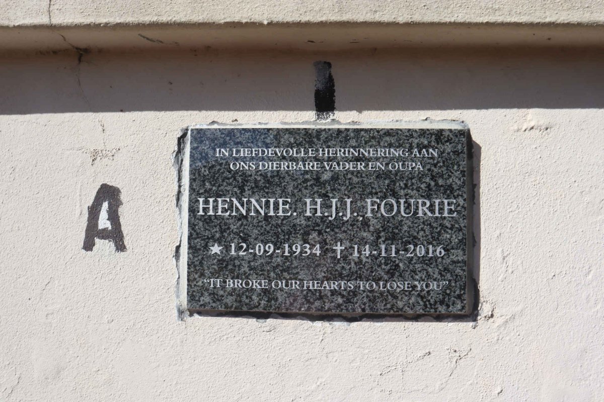 FOURIE H.J.J. 1934-2016