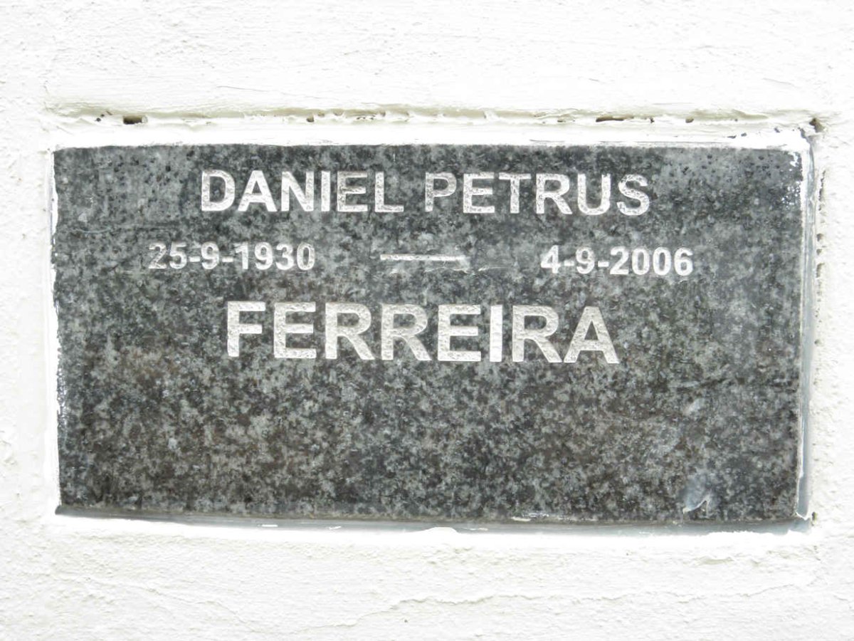 FERREIRA Daniel Petrus 1930-2006