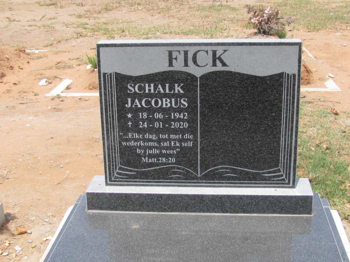 FICK Schalk Jacobus 1942-2020
