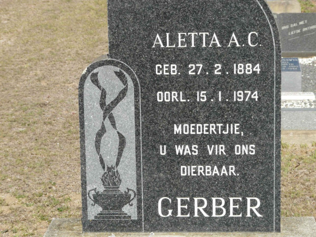 GERBER Aletta A.C. 1884-1974