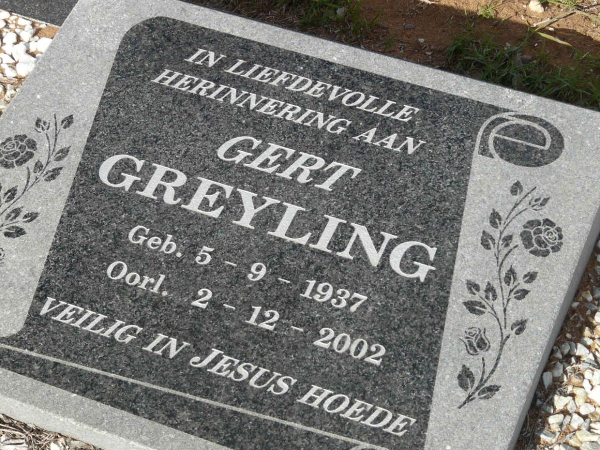 GREYLING Gert 1937-2002