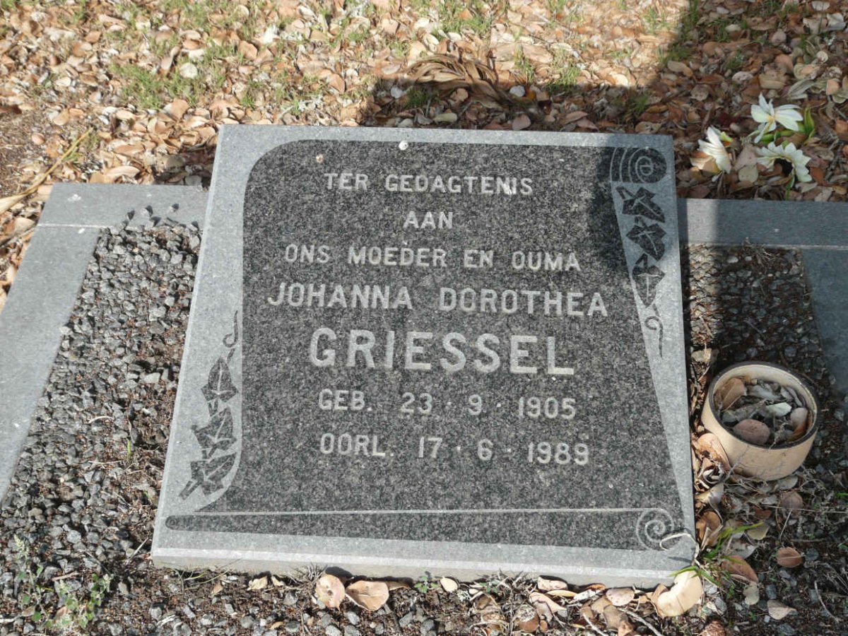 GRIESSEL Johanna Dorothea 1905-1989