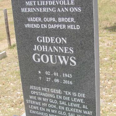 GOUWS Gideon Johannes 1943-2016