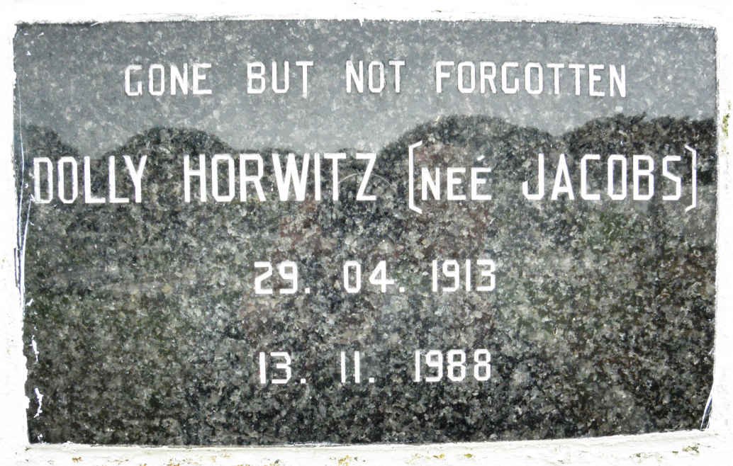 HORWITZ Dolly nee JACOBS 1913-1988