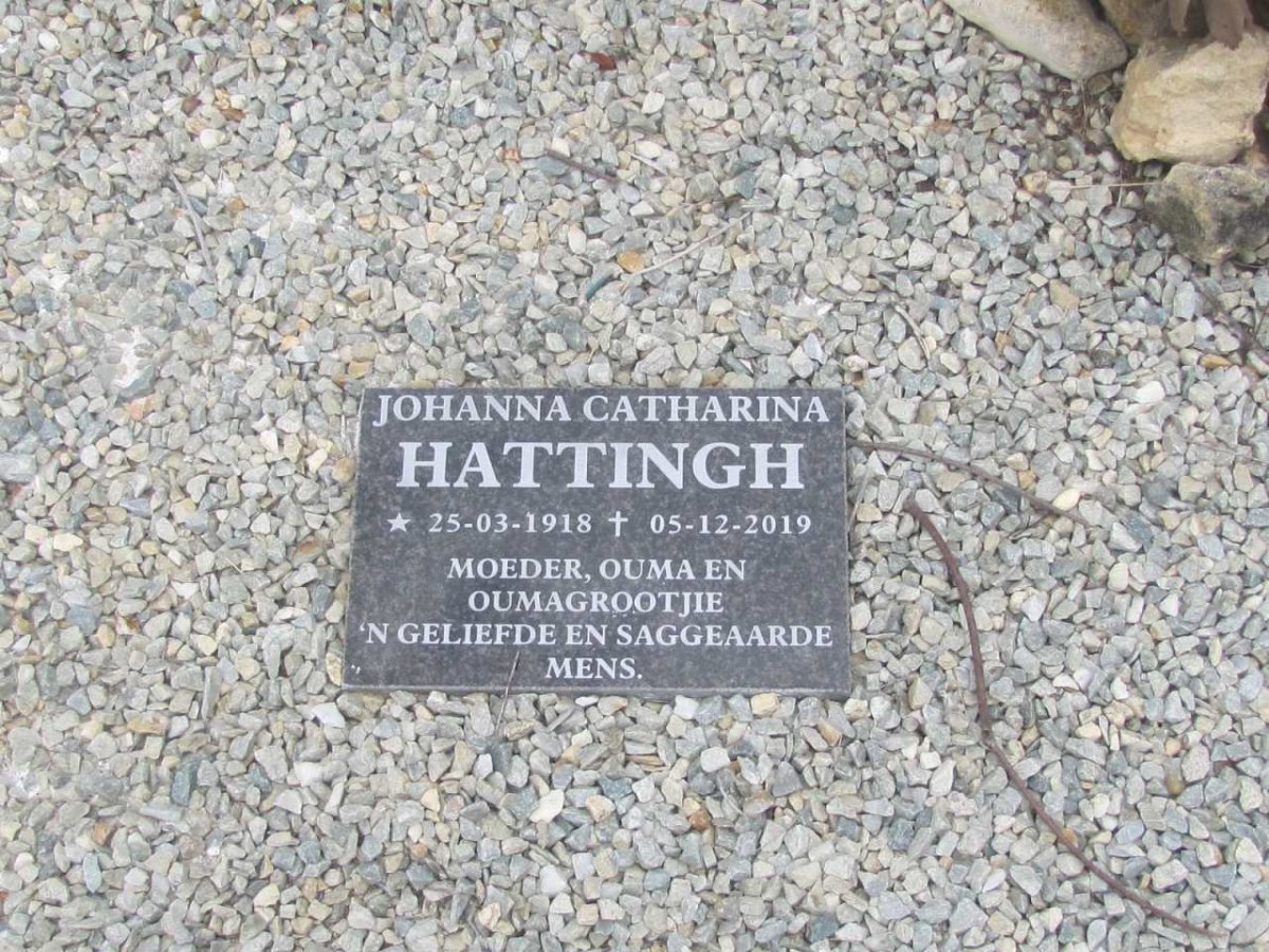HATTINGH Johanna Catharina 1918-2019