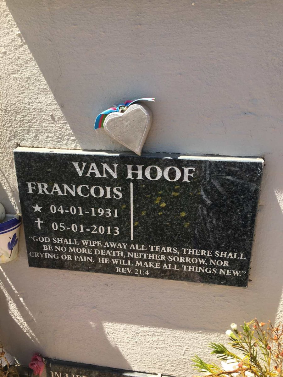 HOOF Francois, van 1931-2013
