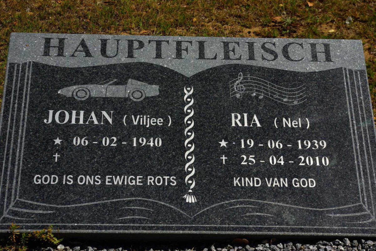 HAUPTFLEISCH Johan 1940- &amp; Ria NEL 1939-2010