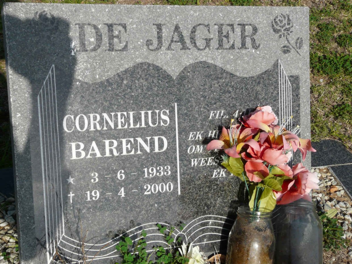 JAGER Cornelius Barend, de 1933-2000