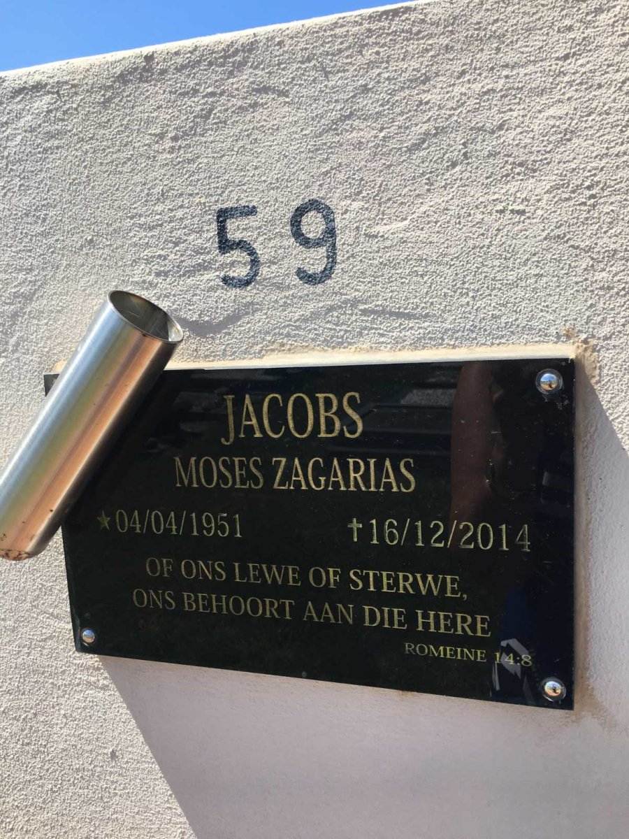 JACOBS Moses Zagarias 1951-2014