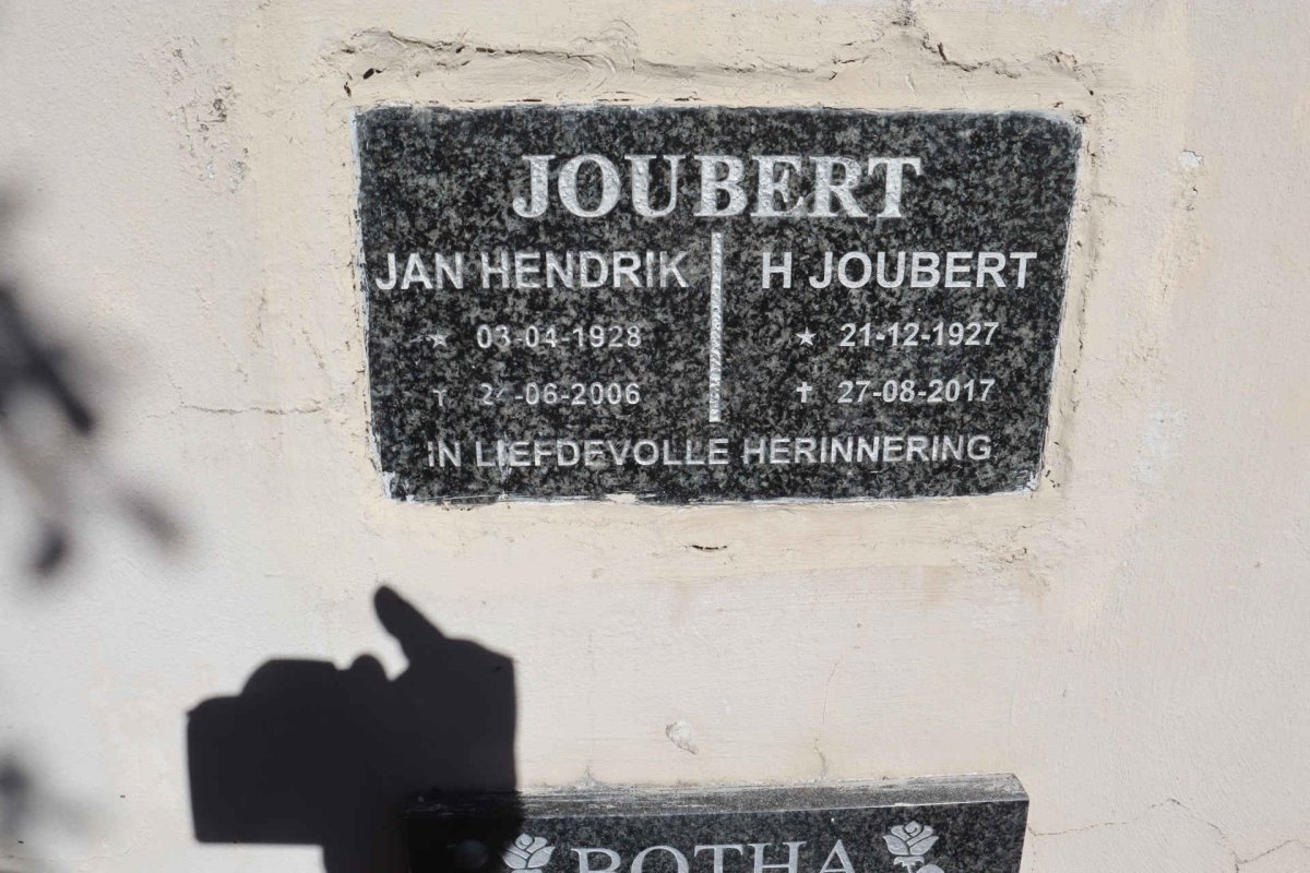 JOUBERT Jan Hendrik 1928-2006 & H. 1927-2017