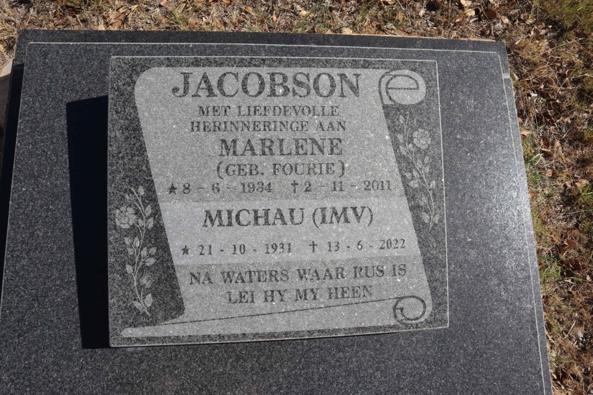 JACOBSON Michau I.M.V. 19331-2022 & Marlene FOURIE 1934-2011