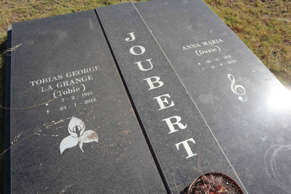 JOUBERT Tobias George La Grange 1913-2012 & Anna Maria 1919-2000