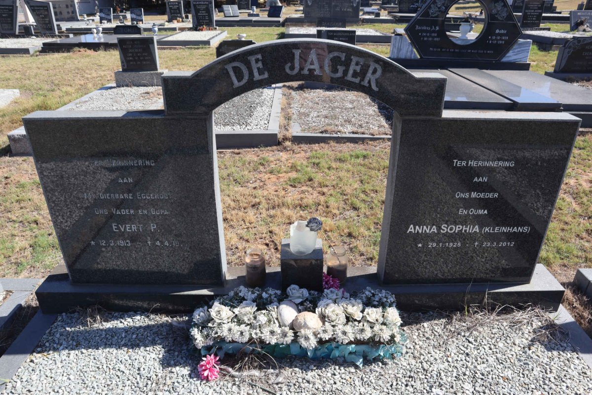 JAGER Evert P., de 1913-1977 & Anna Sophia KLEINHANS 1925-2012_1