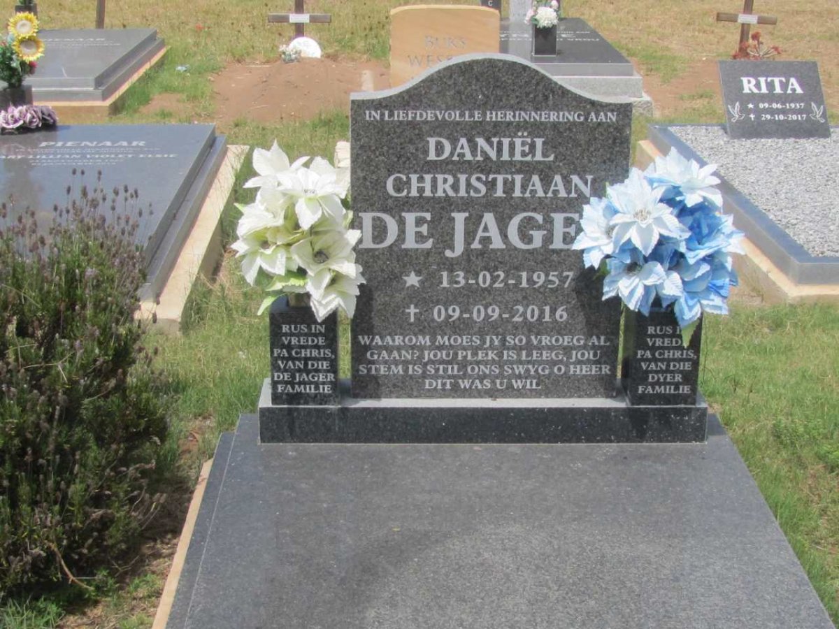 JAGER Daniel Christiaan, de 1957-2016