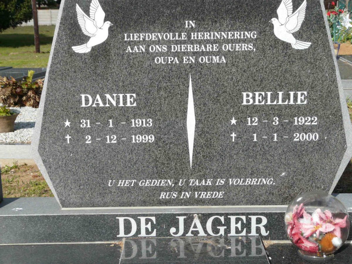 JAGER Danie, de 1913-1999 &amp; Bellie 1922-2000