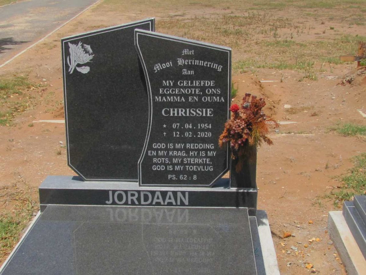 JORDAAN Chrissie 1954-2020