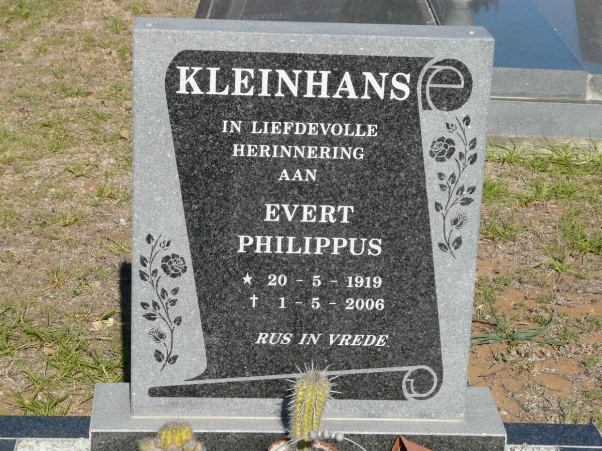 KLEINHANS Evert Philippus 1919-2006