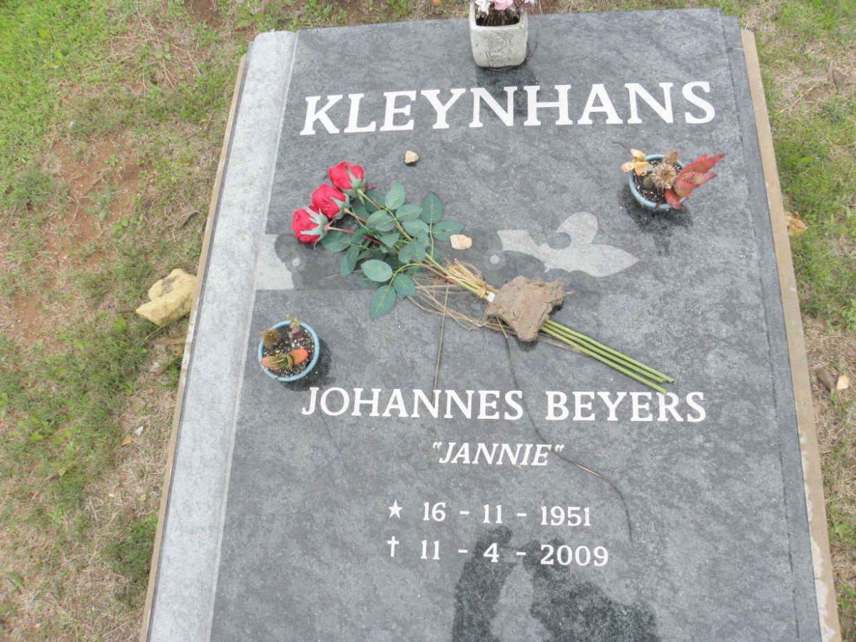KLEYNHANS Johannes Beyers 1951-2009