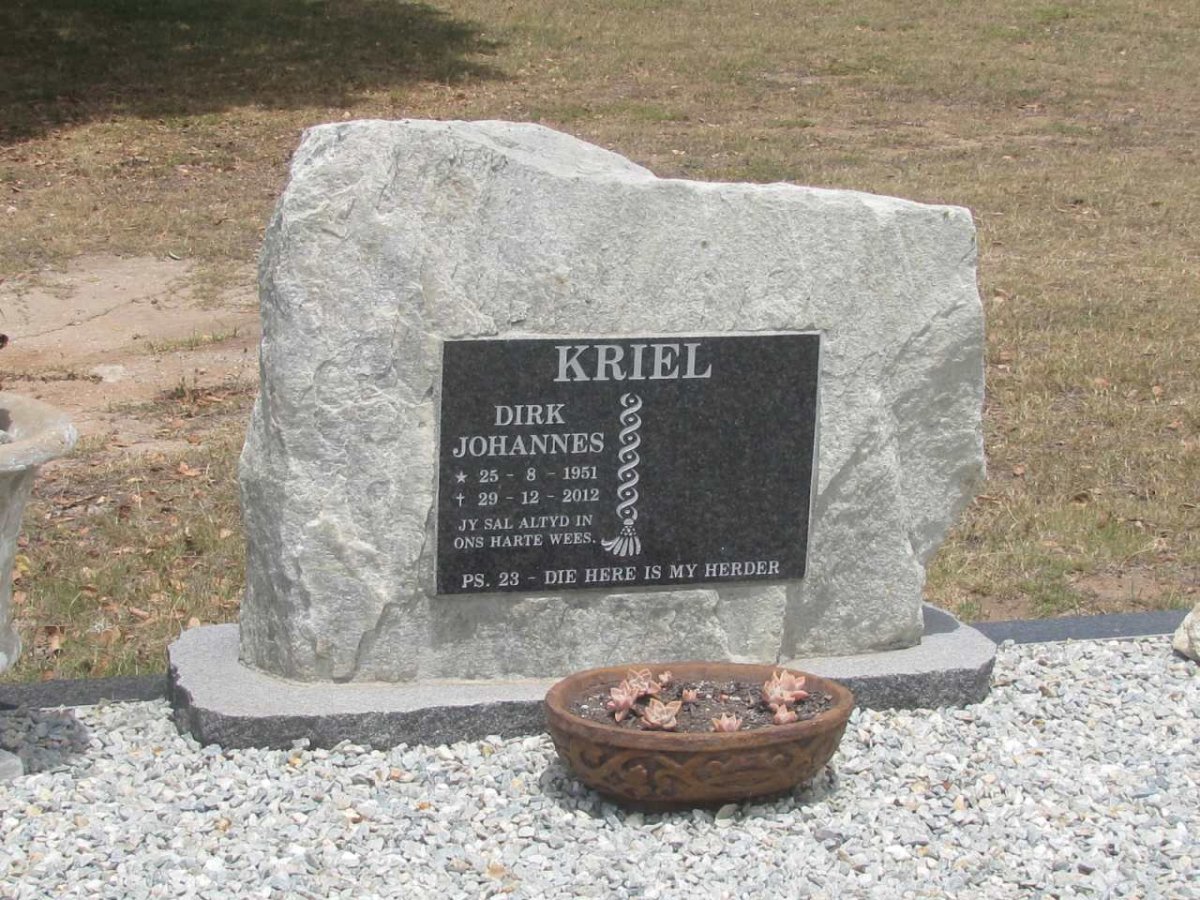 KRIEL Dirk Johannes 1951-2012