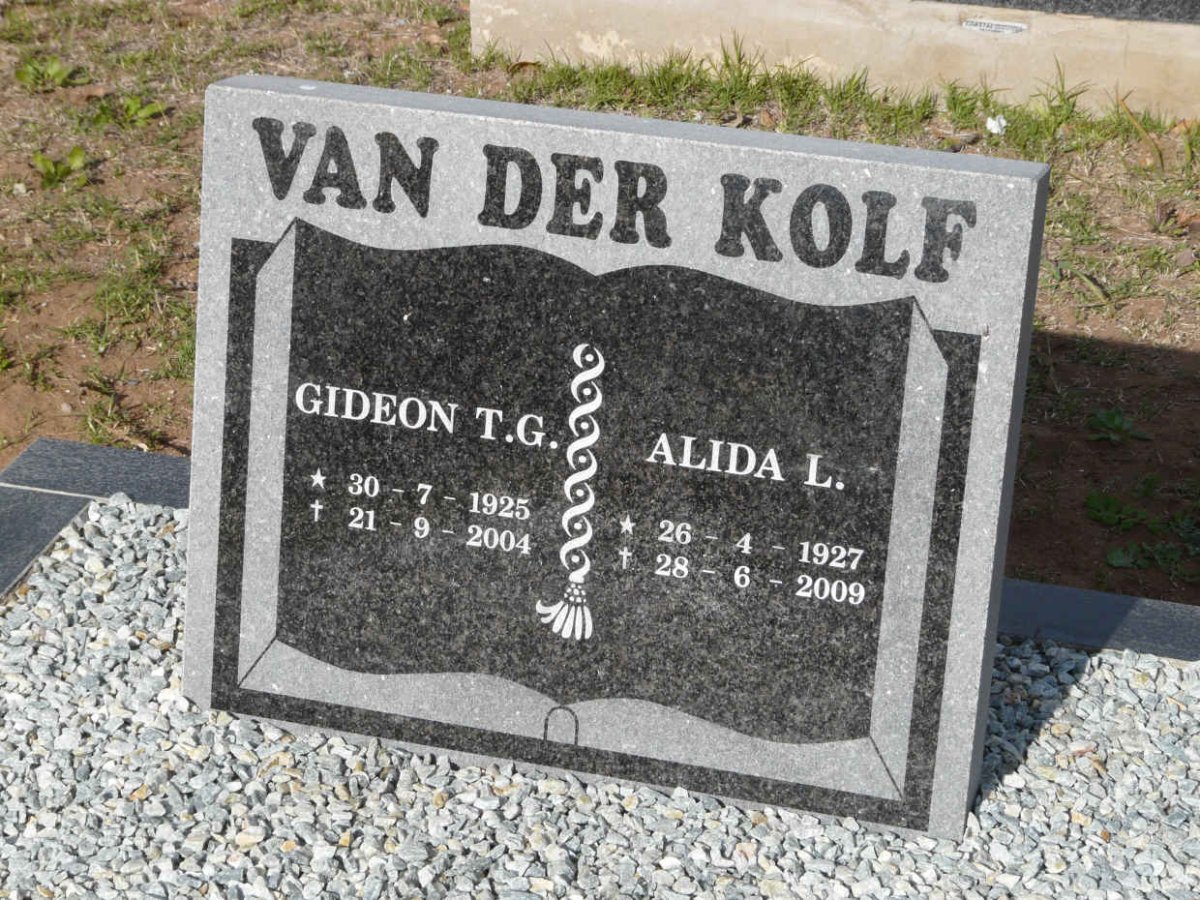 KOLF Gideon T.G., van der 1925-2004 &amp; Alida L. 1927-2009