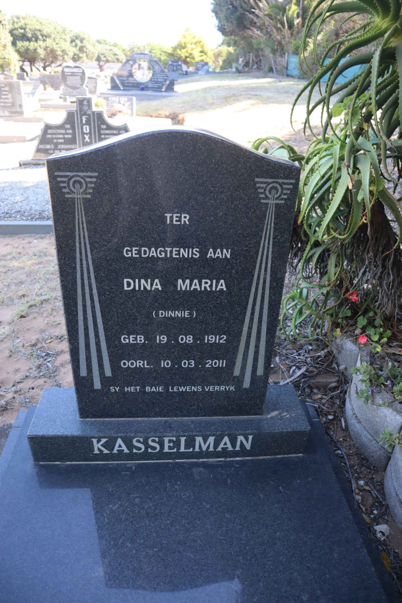 KASSELMAN Dina Maria 1912-2011