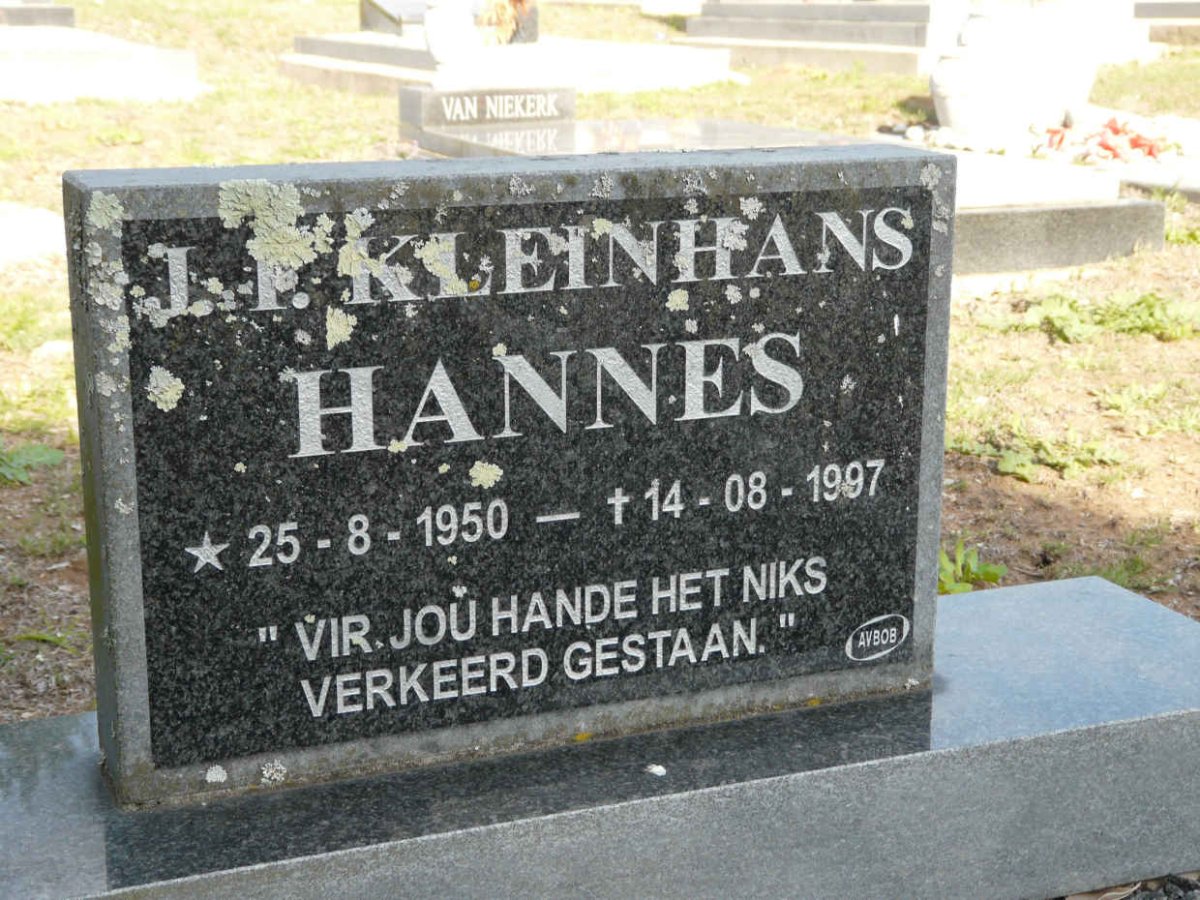 KLEINHANS J.?. 1950-1997
