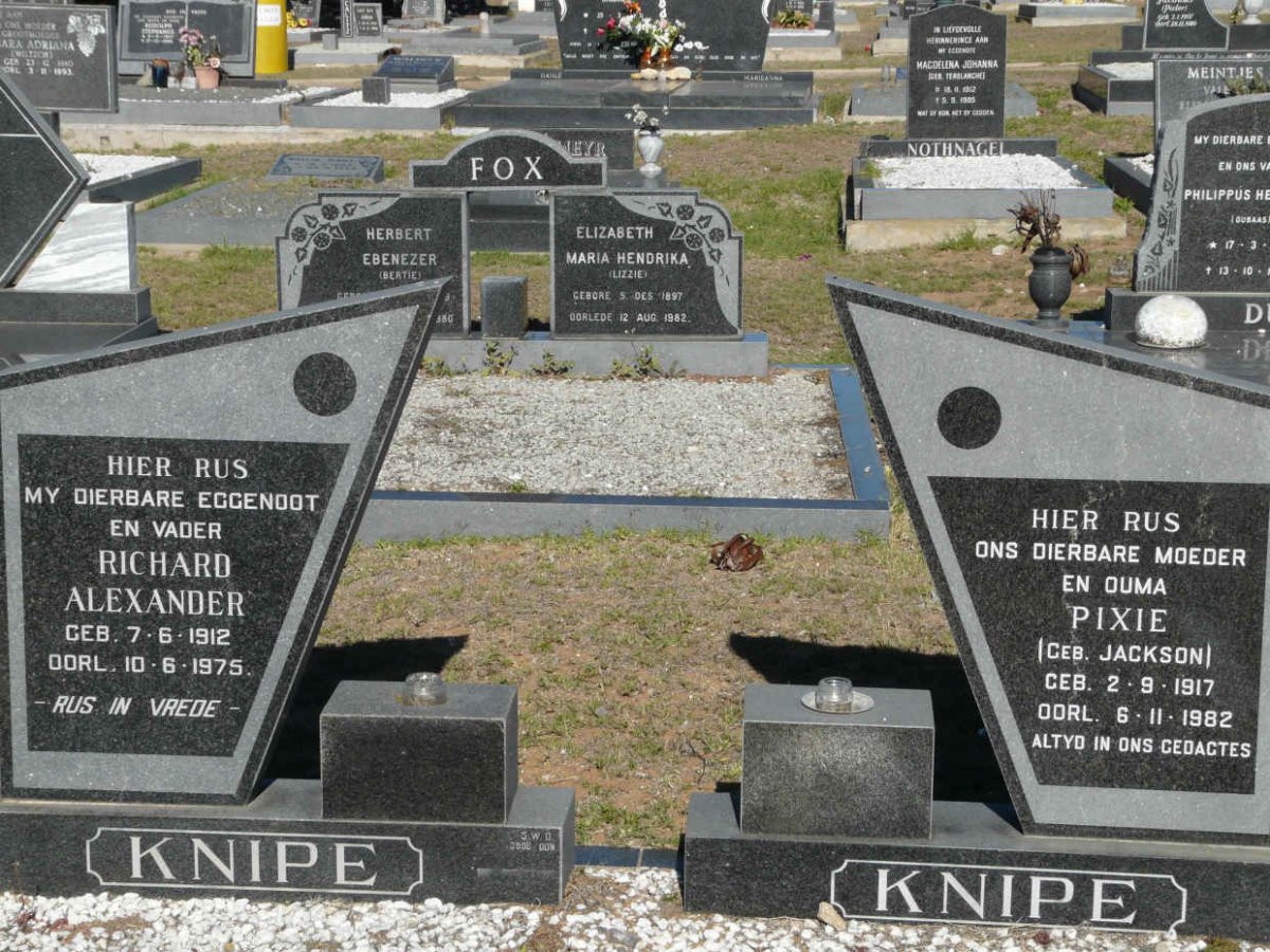 KNIPE Richard Alexander 1912-1975 &amp; Pixie JACKSON 1917-1982