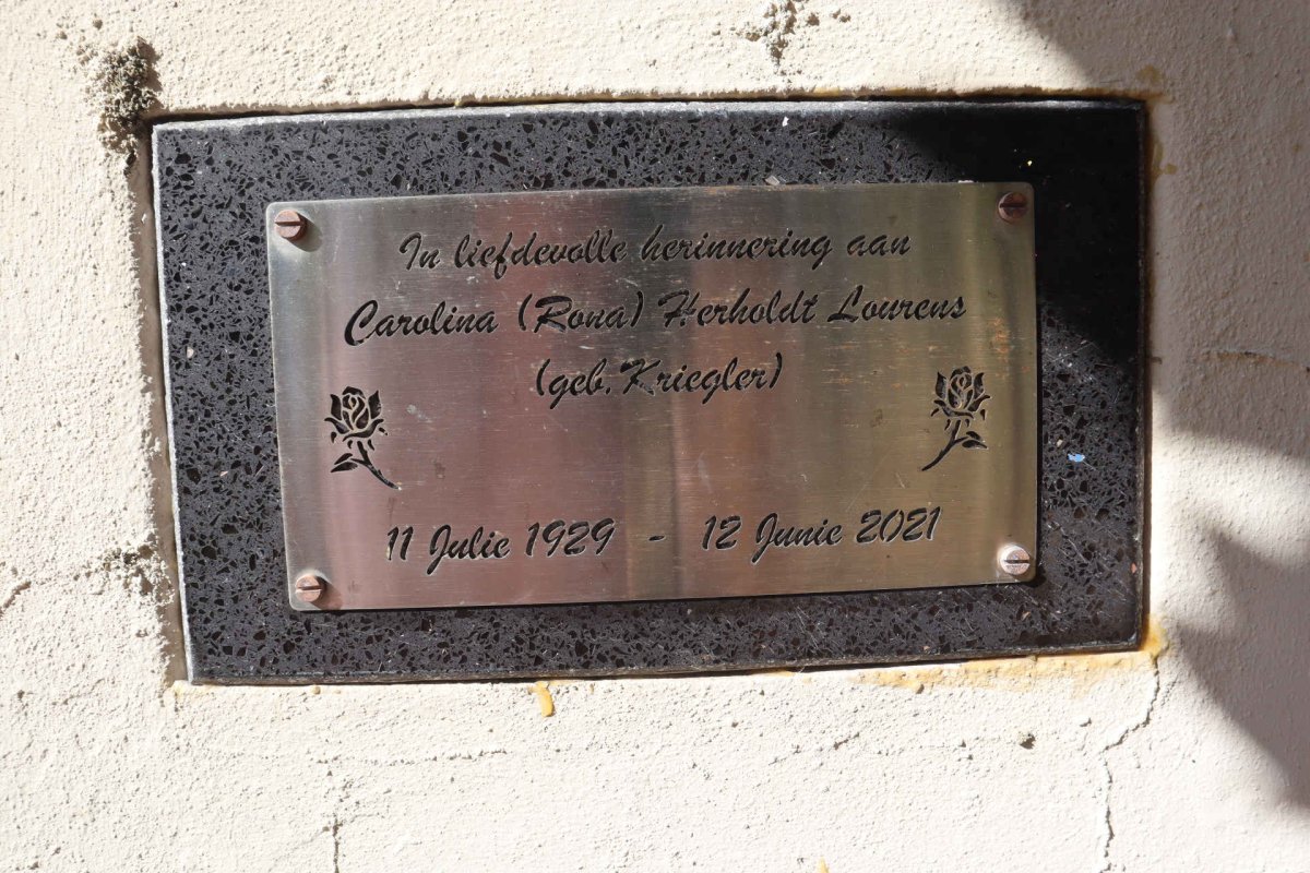 LOURENS Carolina Herholdt nee KRIEGLER 1929-2021