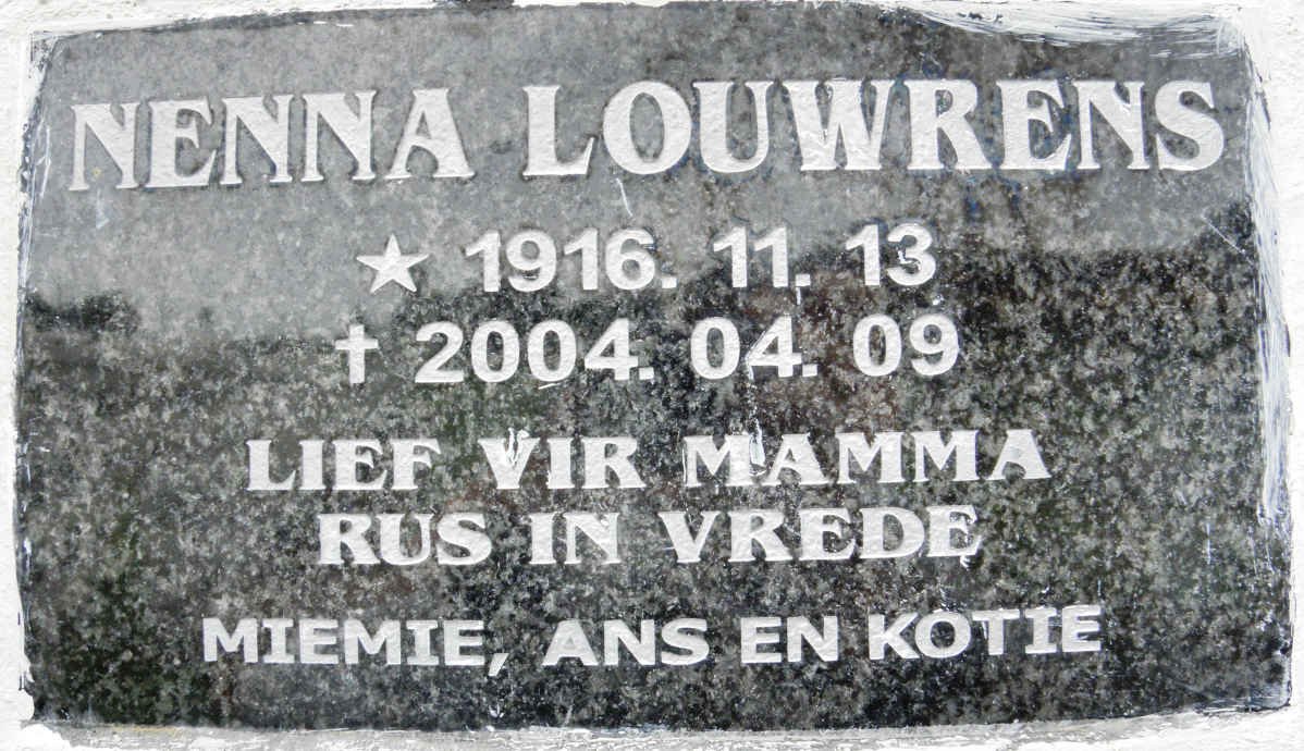 LOUWRENS Nenna 1916-2004