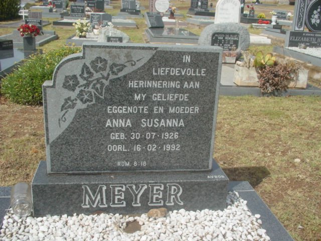 MEYER Anna Susanna 1926-1992