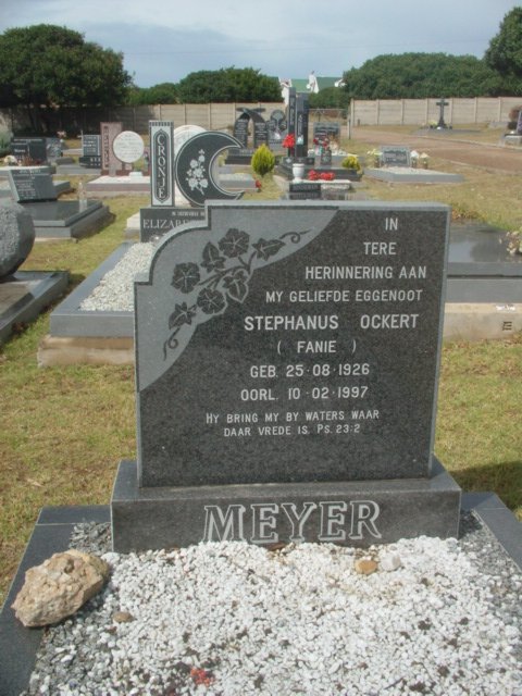 MEYER Stephanus Ockert 1926-1997