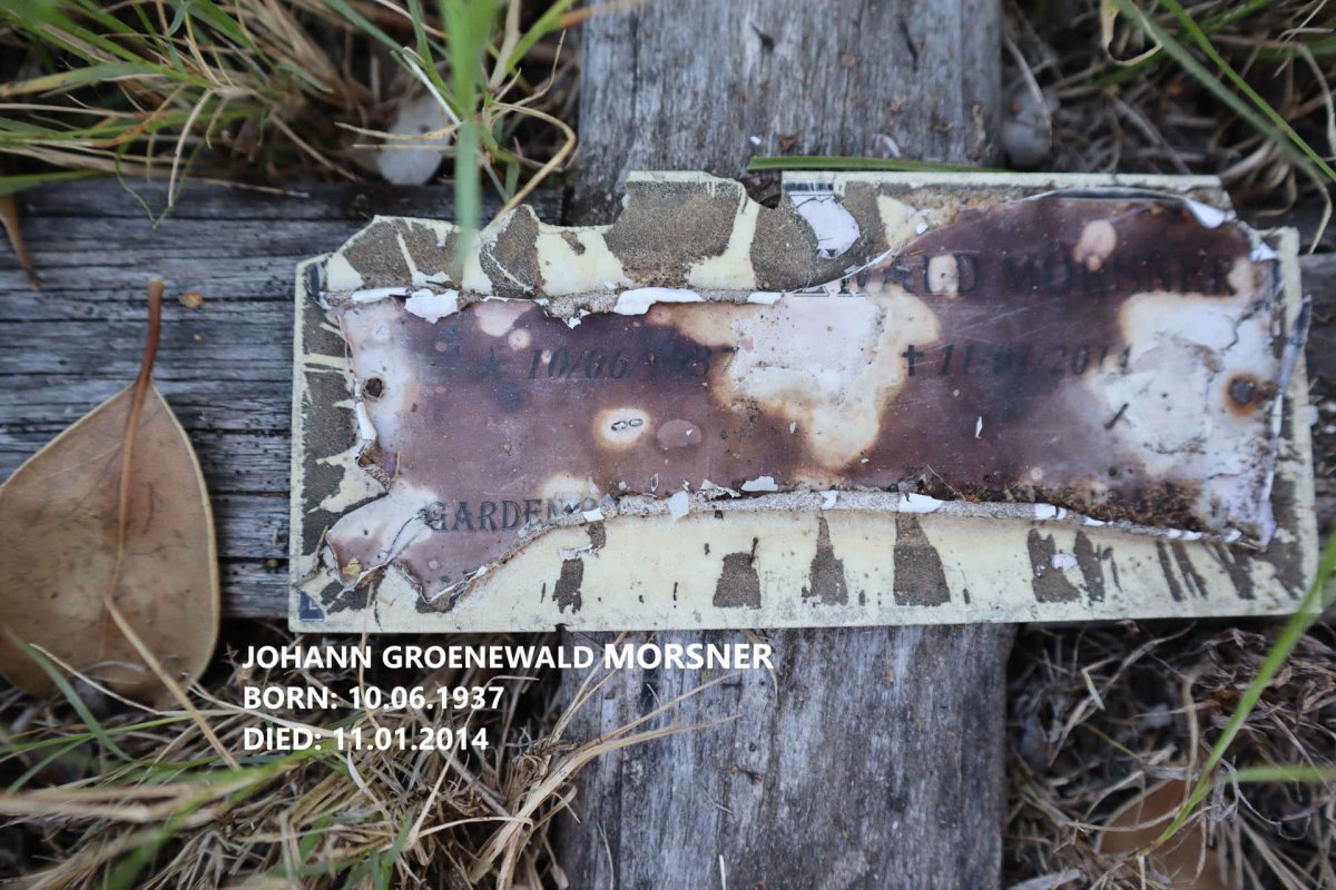 MORSNER Johann Groenewald 1937-2014