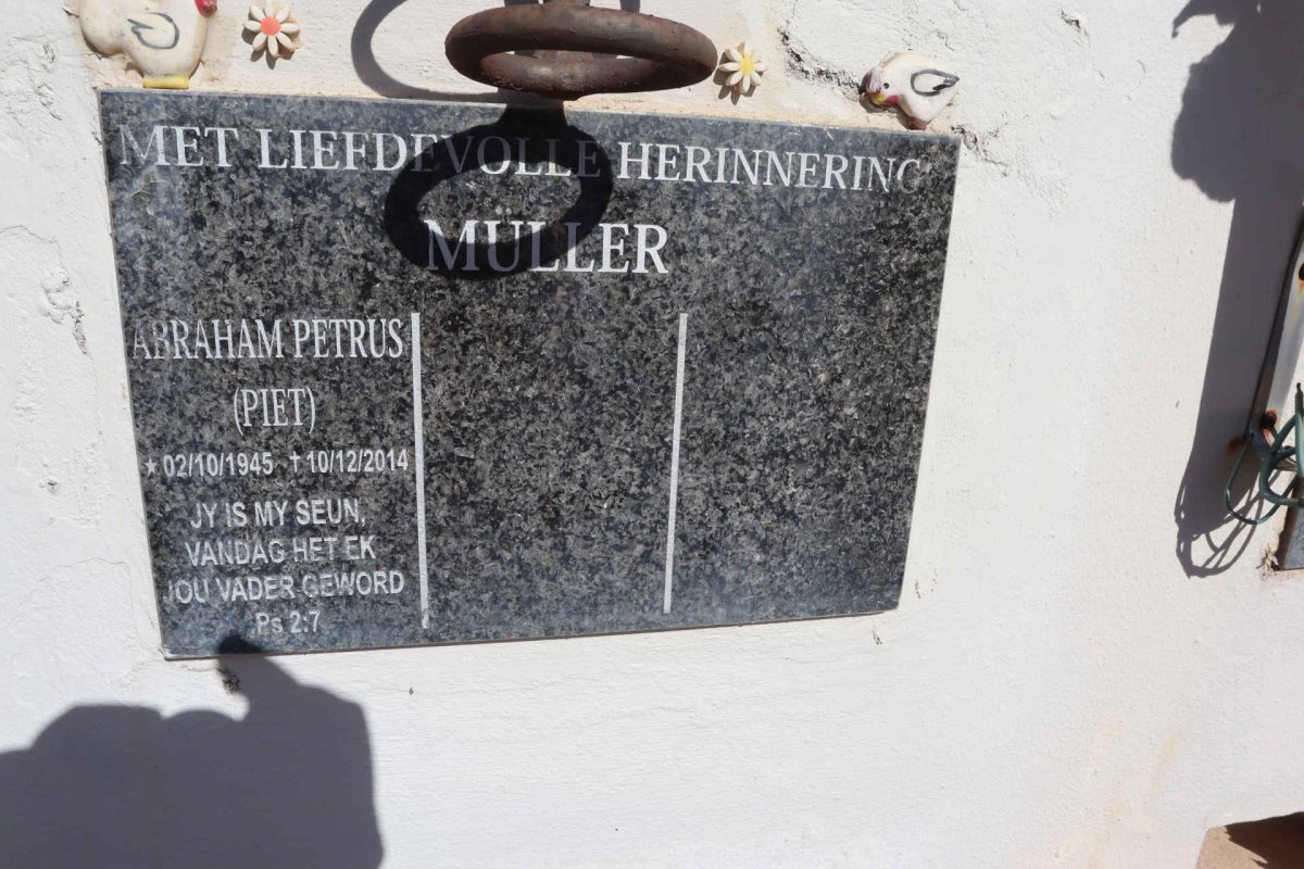 MULLER Abraham Petrus 1945-2014