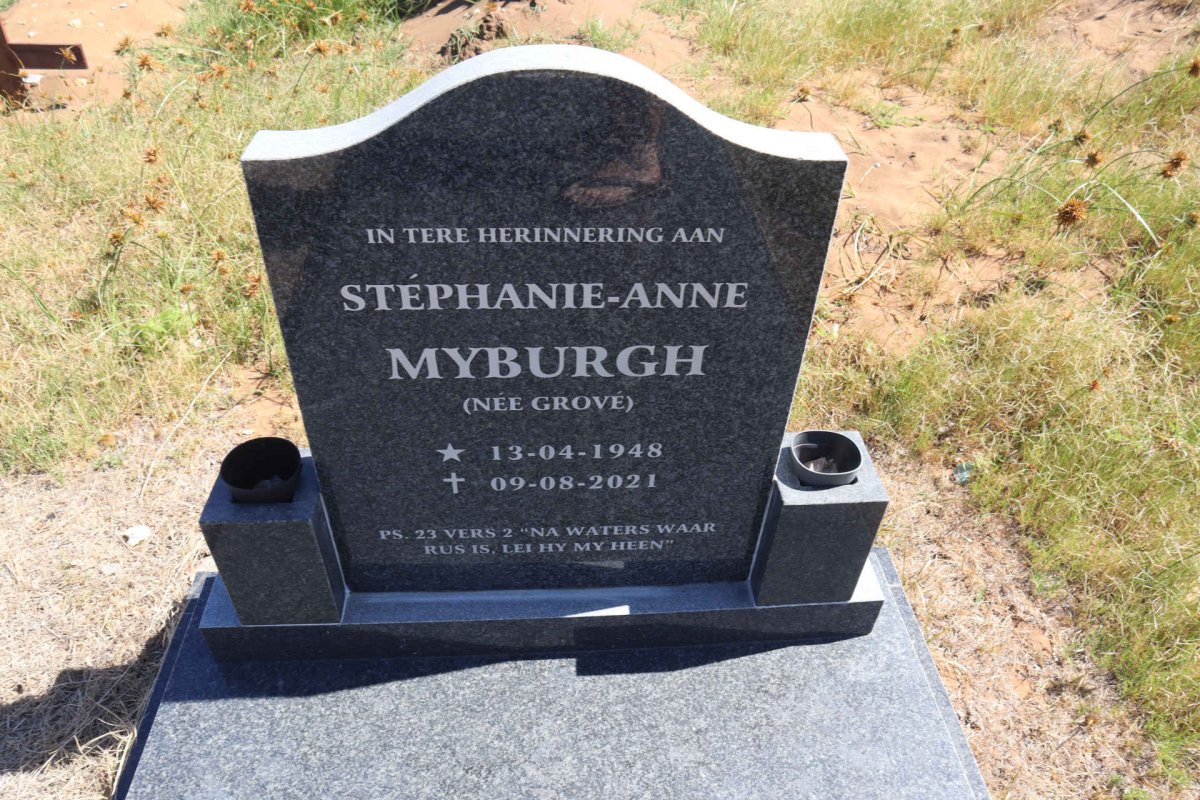 MYBURGH Stefanie-Anne nee GROVE 1948-2021