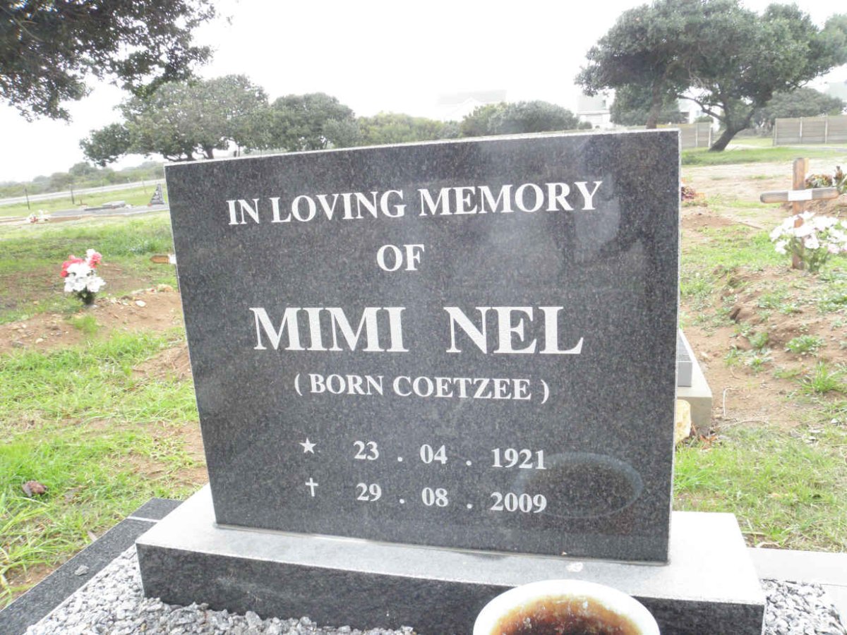 NEL Mimi nee COETZEE 1921-2009
