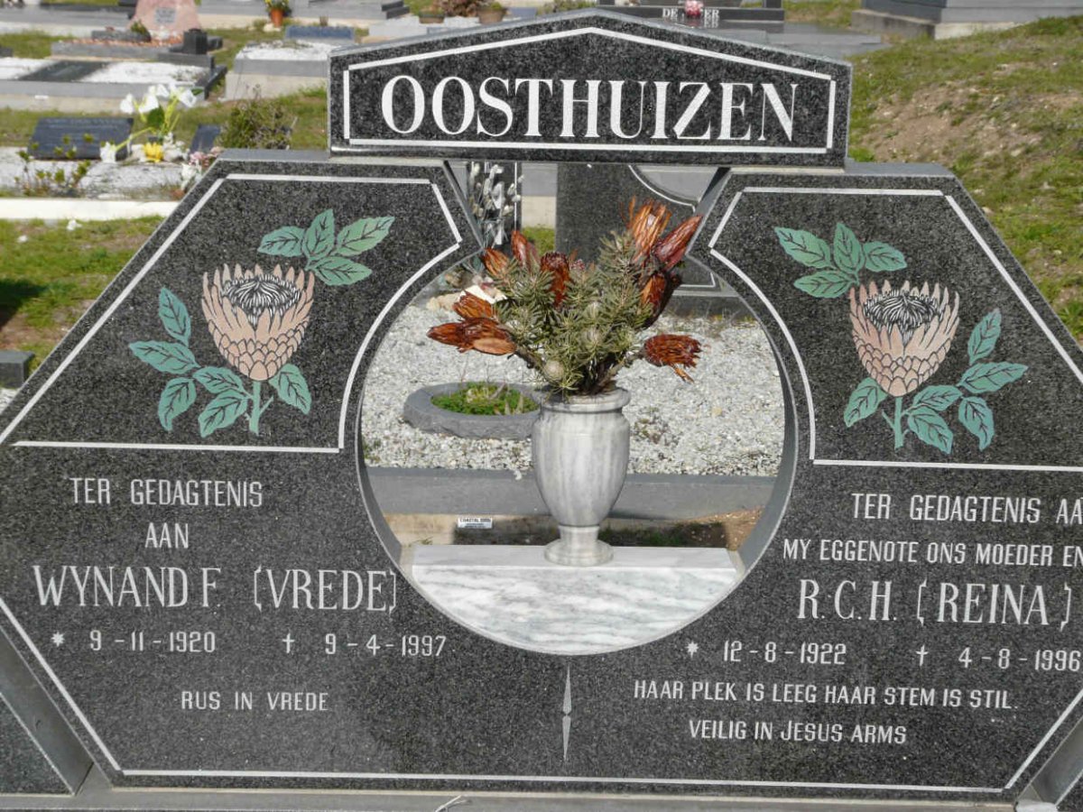OOSTHUIZEN Wynand F. 1920-1997 &amp; R.C.H 1922-1996
